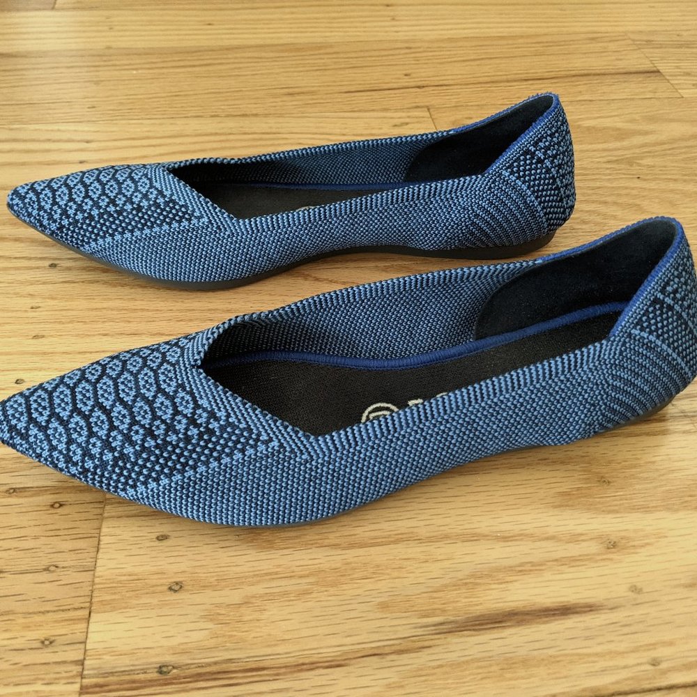 Rothy’s The Point Lapis Python Blue Size 7.5 Rare - image 4